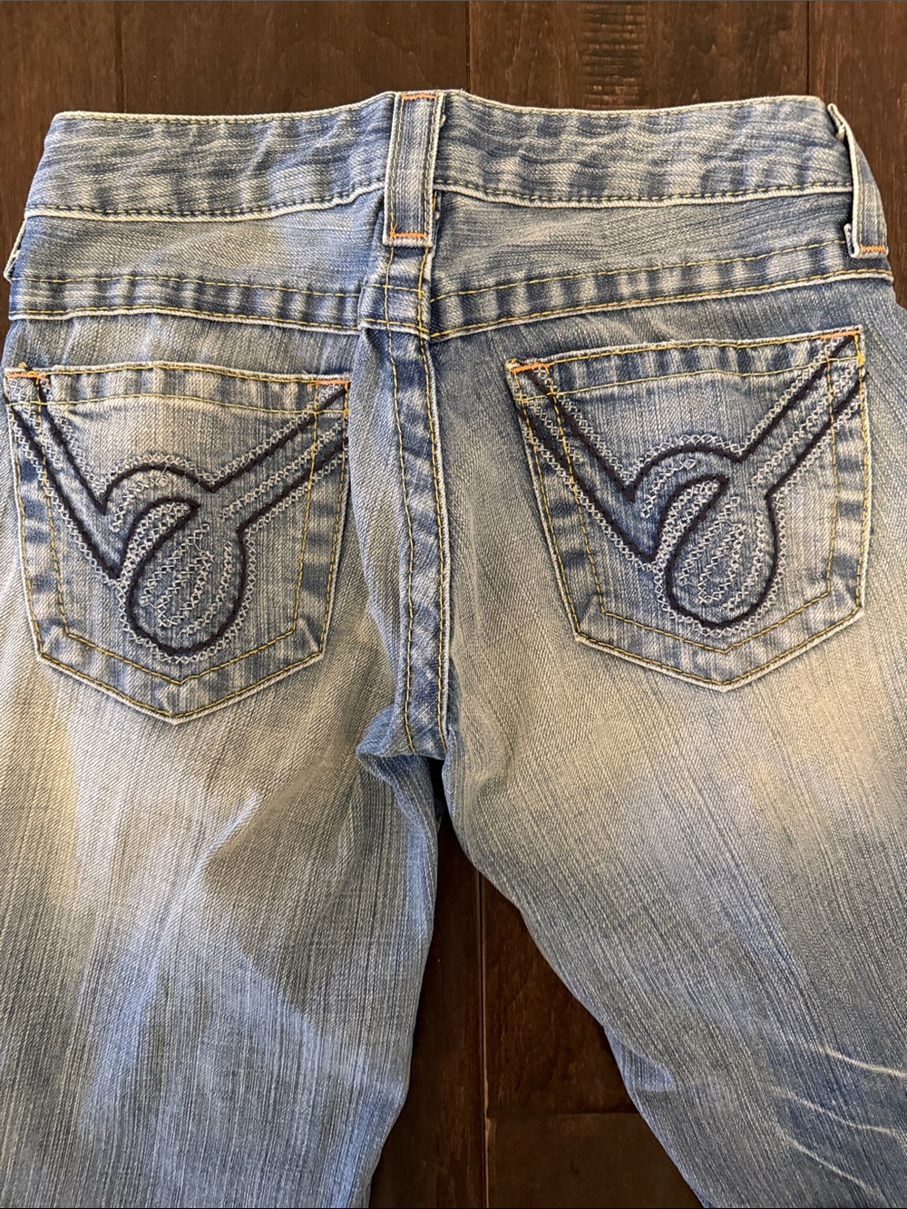 Vintage Y2K Bebe Distressed Kayla Bootcut Jeans with Embroidered Back Pockets - Picture 3 of 13